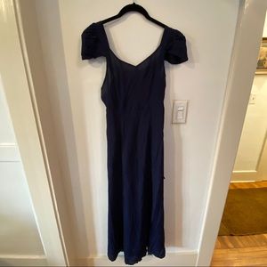 Reformation cap sleeve slit blue dress size 0